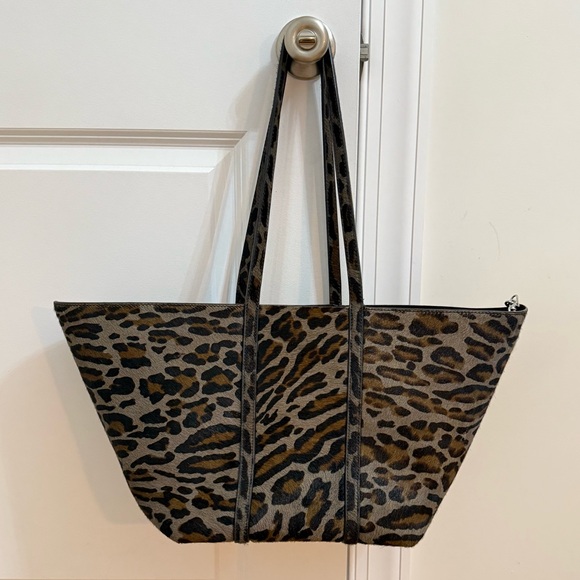 Zara Animal Print Tote with Pouch - Picture 3 of 8